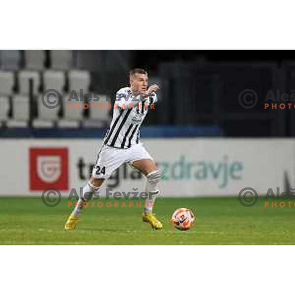 Tio Cipot in action during Prva Liga Telemach 2022-2023 football match between Koper and Mura at Bonifika Arena in Koper, Slovenia on November 30, 2022