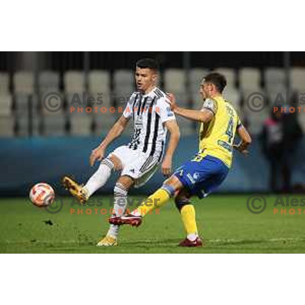 Mirlind Daku in action during Prva Liga Telemach 2022-2023 football match between Koper and Mura at Bonifika Arena in Koper, Slovenia on November 30, 2022