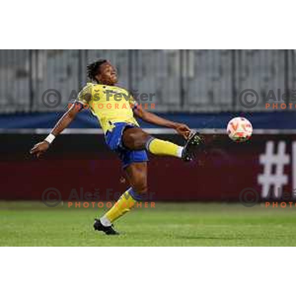 Bede Osuji in action during Prva Liga Telemach 2022-2023 football match between Koper and Mura at Bonifika Arena in Koper, Slovenia on November 30, 2022