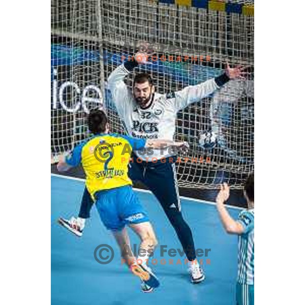 in action during EHF Champions League handball match between RK Celje Pivovarna Lasko and Pick Szeged in Dvorana Zlatorog, Celje, Slovenia on November 30, 2022. Photo: Jure Banfi