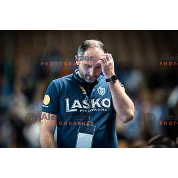 Alem Toskic in action during EHF Champions League handball match between RK Celje Pivovarna Lasko and Pick Szeged in Dvorana Zlatorog, Celje, Slovenia on November 30, 2022. Photo: Jure Banfi