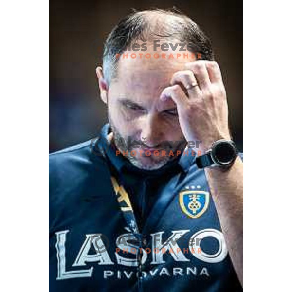 Alem Toskic in action during EHF Champions League handball match between RK Celje Pivovarna Lasko and Pick Szeged in Dvorana Zlatorog, Celje, Slovenia on November 30, 2022. Photo: Jure Banfi