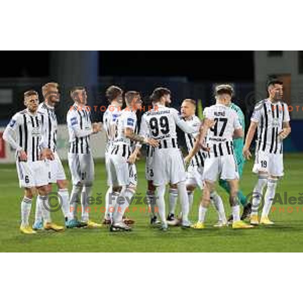 in action during Prva Liga Telemach 2022-2023 football match between Koper and Mura at Bonifika Arena in Koper, Slovenia on November 30, 2022