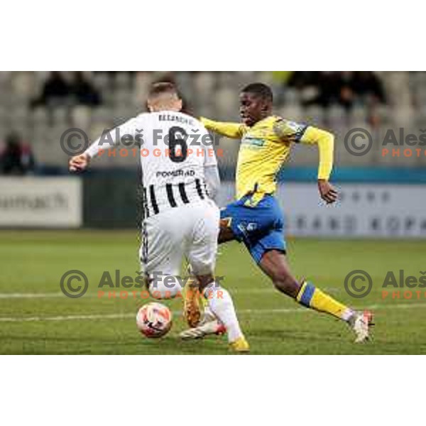 Omar Correia in action during Prva Liga Telemach 2022-2023 football match between Koper and Mura at Bonifika Arena in Koper, Slovenia on November 30, 2022