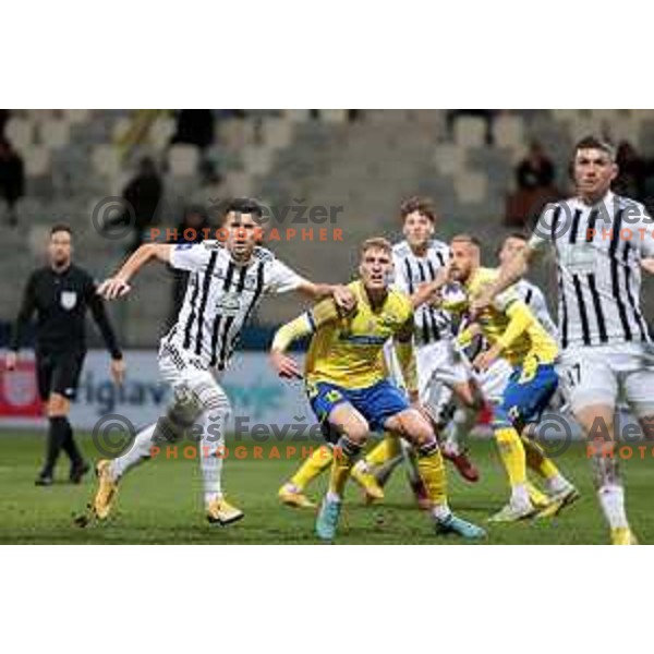 Mirlind Daku in action during Prva Liga Telemach 2022-2023 football match between Koper and Mura at Bonifika Arena in Koper, Slovenia on November 30, 2022