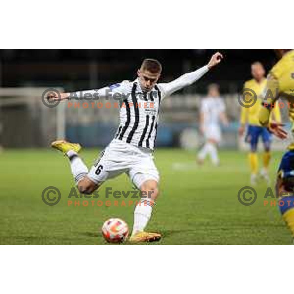 Amar Beganovic in action during Prva Liga Telemach 2022-2023 football match between Koper and Mura at Bonifika Arena in Koper, Slovenia on November 30, 2022