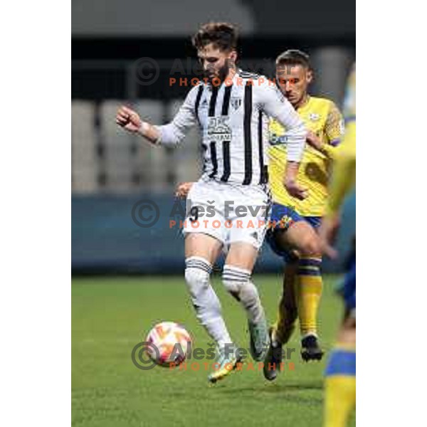 Dardan Shabanhaxhaj in action during Prva Liga Telemach 2022-2023 football match between Koper and Mura at Bonifika Arena in Koper, Slovenia on November 30, 2022