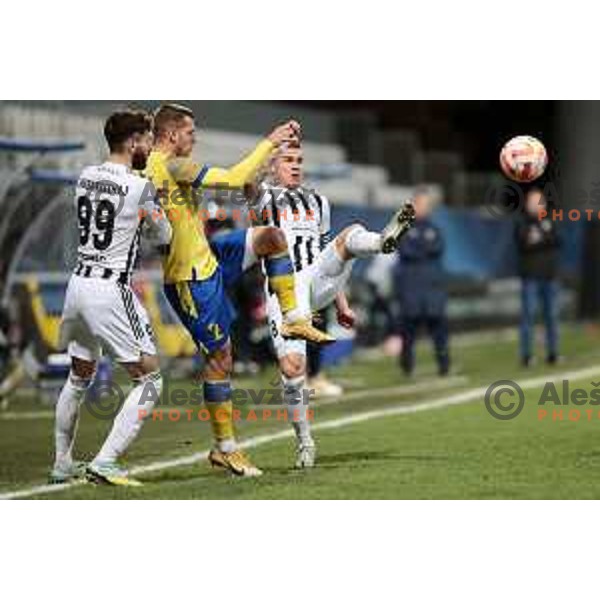 in action during Prva Liga Telemach 2022-2023 football match between Koper and Mura at Bonifika Arena in Koper, Slovenia on November 30, 2022