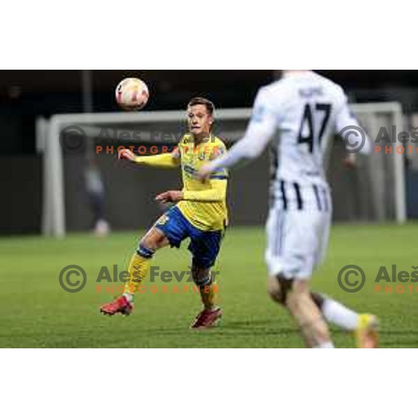 Matej Palcic in action during Prva Liga Telemach 2022-2023 football match between Koper and Mura at Bonifika Arena in Koper, Slovenia on November 30, 2022