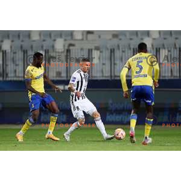 Luka Bobicanec in action during Prva Liga Telemach 2022-2023 football match between Koper and Mura at Bonifika Arena in Koper, Slovenia on November 30, 2022