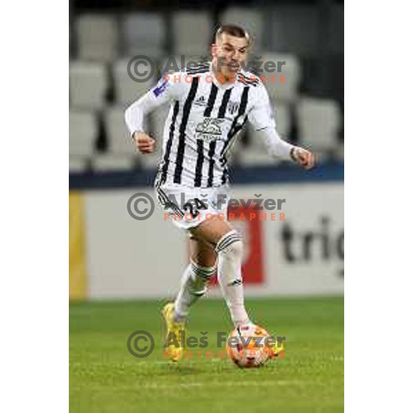 Tio Cipot in action during Prva Liga Telemach 2022-2023 football match between Koper and Mura at Bonifika Arena in Koper, Slovenia on November 30, 2022