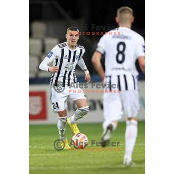 Tio Cipot in action during Prva Liga Telemach 2022-2023 football match between Koper and Mura at Bonifika Arena in Koper, Slovenia on November 30, 2022