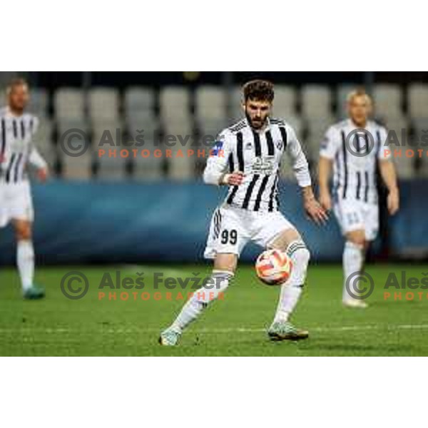 Dardan Shabanhaxhaj in action during Prva Liga Telemach 2022-2023 football match between Koper and Mura at Bonifika Arena in Koper, Slovenia on November 30, 2022