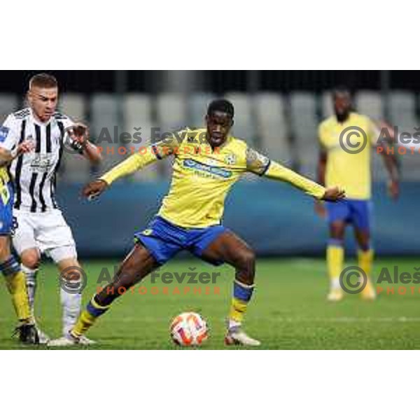 Omar Correia in action during Prva Liga Telemach 2022-2023 football match between Koper and Mura at Bonifika Arena in Koper, Slovenia on November 30, 2022