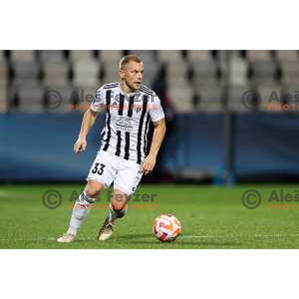 Domantas Simkus in action during Prva Liga Telemach 2022-2023 football match between Koper and Mura at Bonifika Arena in Koper, Slovenia on November 30, 2022