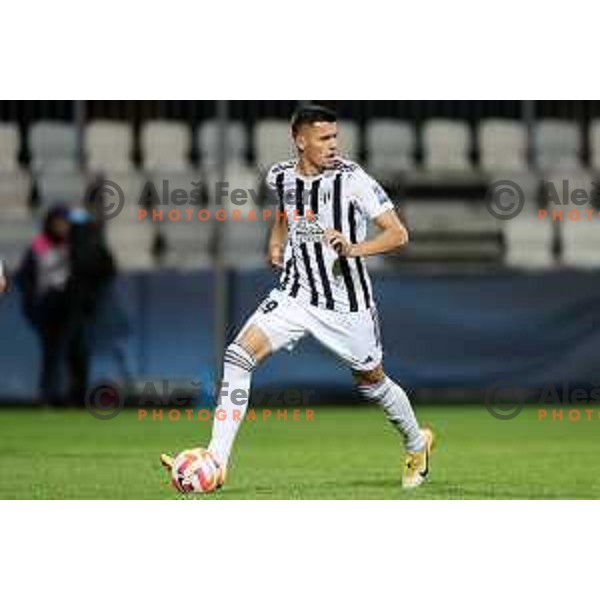 Mirlind Daku in action during Prva Liga Telemach 2022-2023 football match between Koper and Mura at Bonifika Arena in Koper, Slovenia on November 30, 2022