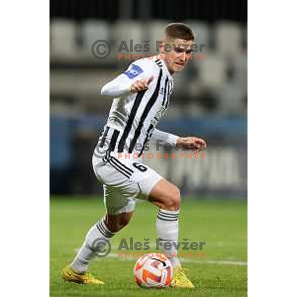 Amar Beganovic in action during Prva Liga Telemach 2022-2023 football match between Koper and Mura at Bonifika Arena in Koper, Slovenia on November 30, 2022