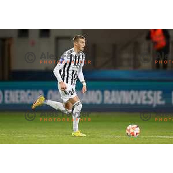 Tio Cipot in action during Prva Liga Telemach 2022-2023 football match between Koper and Mura at Bonifika Arena in Koper, Slovenia on November 30, 2022