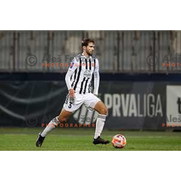 Klemen Pucko in action during Prva Liga Telemach 2022-2023 football match between Koper and Mura at Bonifika Arena in Koper, Slovenia on November 30, 2022