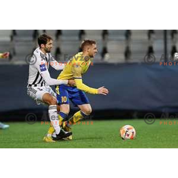 Rudi Pozeg Vancas in action during Prva Liga Telemach 2022-2023 football match between Koper and Mura at Bonifika Arena in Koper, Slovenia on November 30, 2022