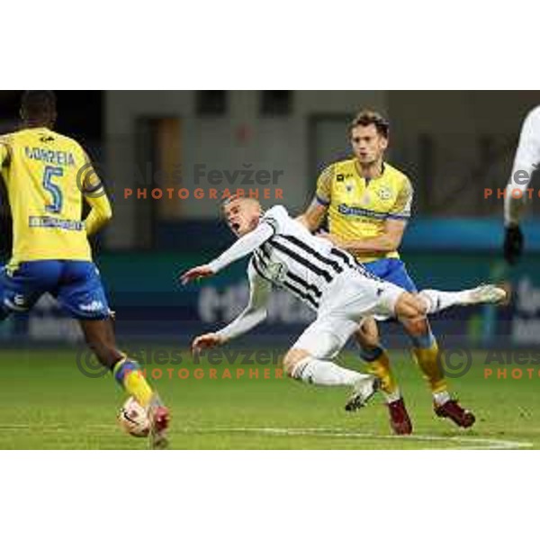 Luka Bobicanec in action during Prva Liga Telemach 2022-2023 football match between Koper and Mura at Bonifika Arena in Koper, Slovenia on November 30, 2022