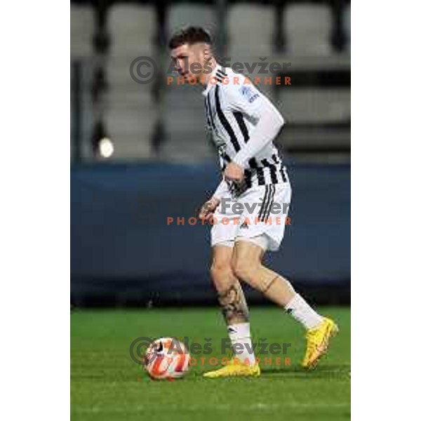 Mihael Klepac in action during Prva Liga Telemach 2022-2023 football match between Koper and Mura at Bonifika Arena in Koper, Slovenia on November 30, 2022