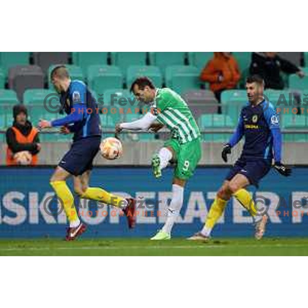 Mustafa Nukic in action during Prva Liga Telemach 2022-2023 football match between Olimpija and Celje in SRC Stozice, Ljubljana, Slovenia on December 1, 2022