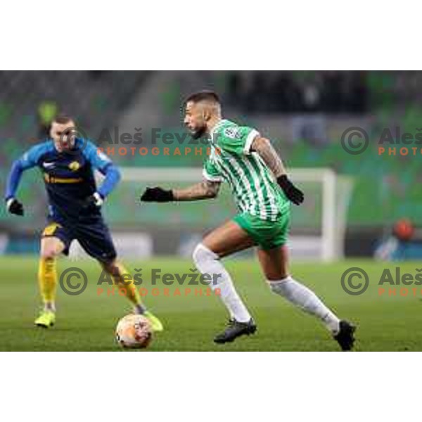 Rui Pedro in action during Prva Liga Telemach 2022-2023 football match between Olimpija and Celje in SRC Stozice, Ljubljana, Slovenia on December 1, 2022