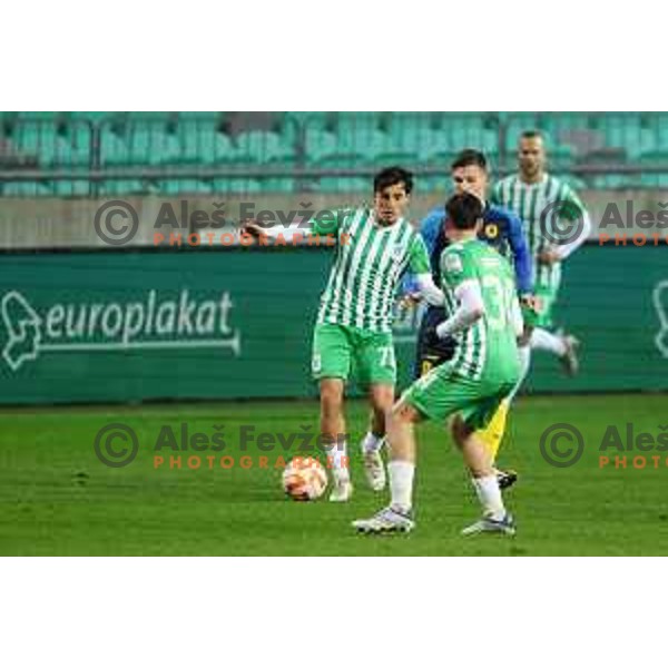 Almedin Ziljkic in action during Prva Liga Telemach 2022-2023 football match between Olimpija and Celje in SRC Stozice, Ljubljana, Slovenia on December 1, 2022