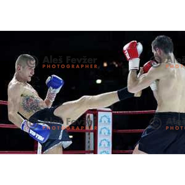 Ziga Pecnik of Slovenia, New World Champion in kickboxing K1 Wako Pro category -71,8 kg fights with Alessio Zeloni (ITA) at Arena Fight Nights- Sport & Charity event in Maribor, Slovenia on December 2, 2022