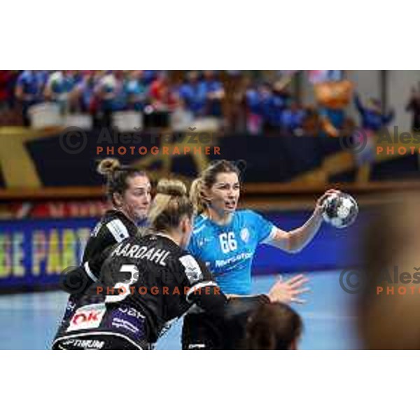 Aleksandra Rosiak in action during EHF Champions league Women handball match between Krim Mercator (SLO) and Odense (DEN) in Ljubljana, Slovenia on December 4, 2022 