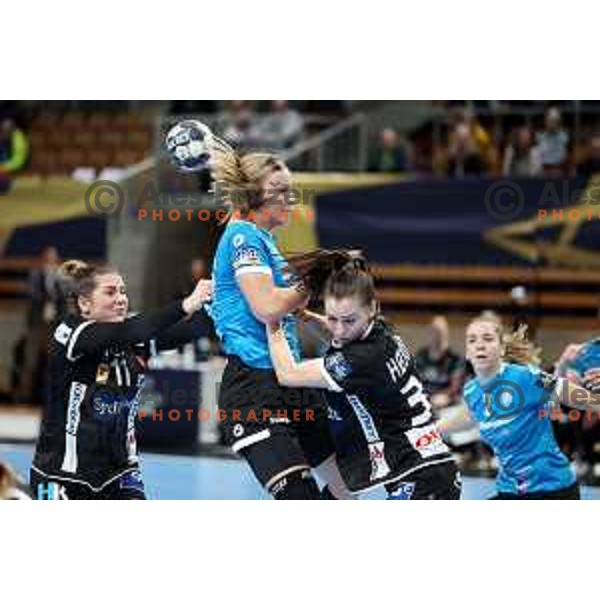 Barbara Lazovic in action during EHF Champions league Women handball match between Krim Mercator (SLO) and Odense (DEN) in Ljubljana, Slovenia on December 4, 2022 