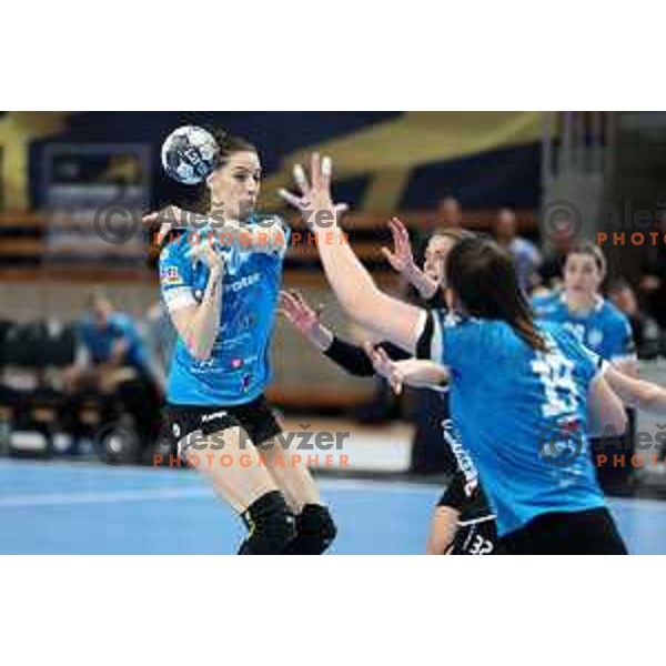 Alja Varagic in action during EHF Champions league Women handball match between Krim Mercator (SLO) and Odense (DEN) in Ljubljana, Slovenia on December 4, 2022 