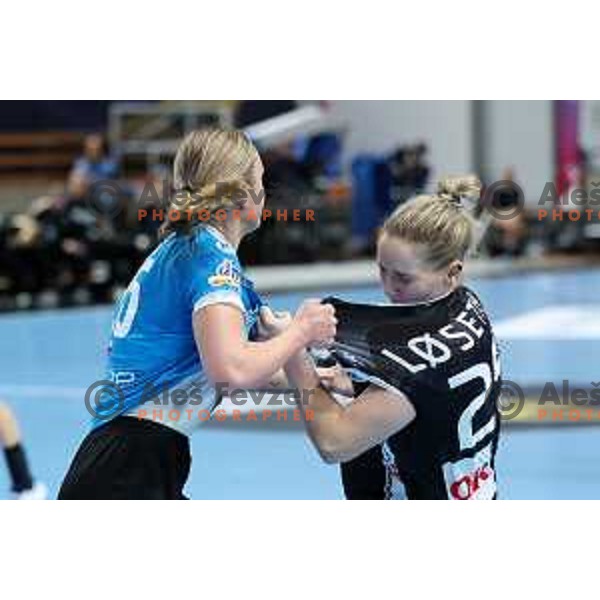 Barbara Lazovic in action during EHF Champions league Women handball match between Krim Mercator (SLO) and Odense (DEN) in Ljubljana, Slovenia on December 4, 2022 