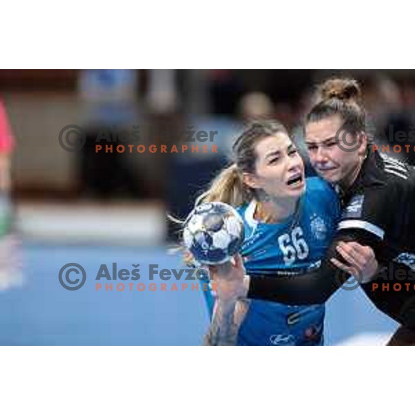 Aleksandra Rosiak in action during EHF Champions league Women handball match between Krim Mercator (SLO) and Odense (DEN) in Ljubljana, Slovenia on December 4, 2022 