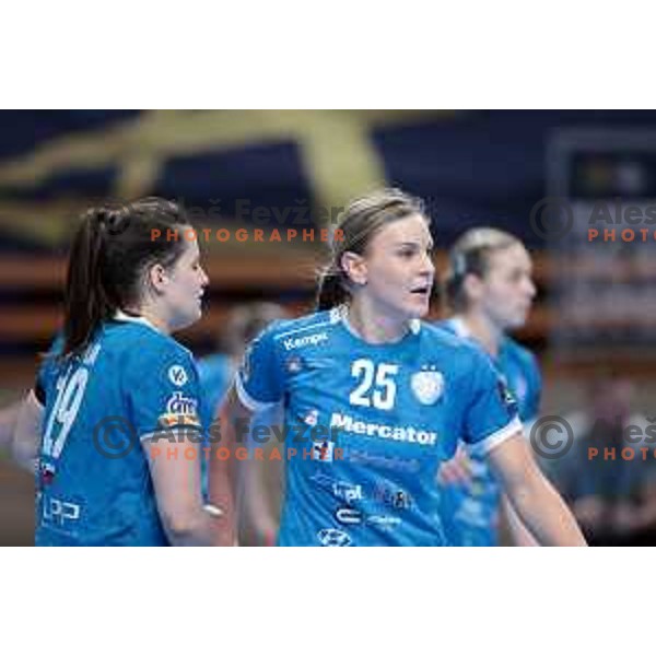 Barbara Lazovic in action during EHF Champions league Women handball match between Krim Mercator (SLO) and Odense (DEN) in Ljubljana, Slovenia on December 4, 2022 