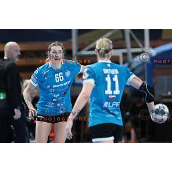 Aleksandra Rosiak in action during EHF Champions league Women handball match between Krim Mercator (SLO) and Odense (DEN) in Ljubljana, Slovenia on December 4, 2022 