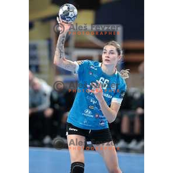 Aleksandra Rosiak in action during EHF Champions league Women handball match between Krim Mercator (SLO) and Odense (DEN) in Ljubljana, Slovenia on December 4, 2022 