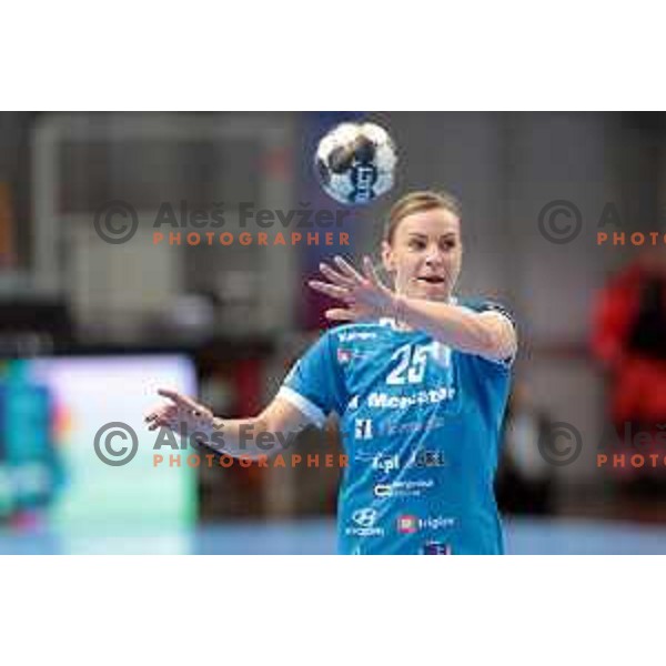 Barbara Lazovic in action during EHF Champions league Women handball match between Krim Mercator (SLO) and Odense (DEN) in Ljubljana, Slovenia on December 4, 2022 