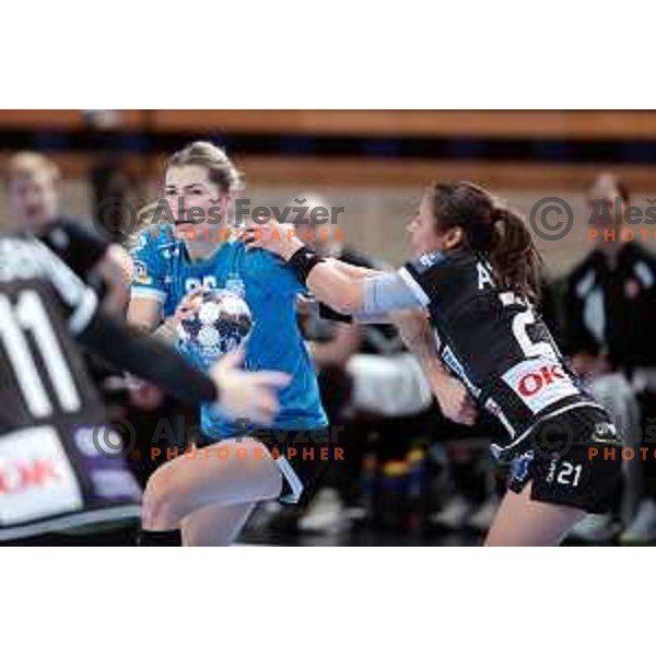 Aleksandra Rosiak in action during EHF Champions league Women handball match between Krim Mercator (SLO) and Odense (DEN) in Ljubljana, Slovenia on December 4, 2022 