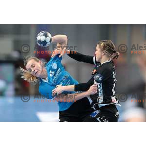 Barbara Lazovic in action during EHF Champions league Women handball match between Krim Mercator (SLO) and Odense (DEN) in Ljubljana, Slovenia on December 4, 2022 