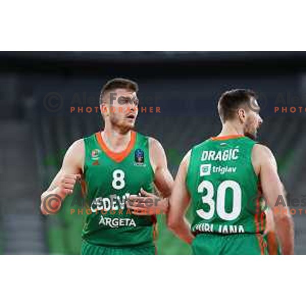 in action during 7days EuroCup 2022-2023 regular season match between Cedevita Olimpija (SLO) and Ratiopharm Ulm (GER) in Stozice Arena, Ljubljana, Slovenia on December 6, 2022