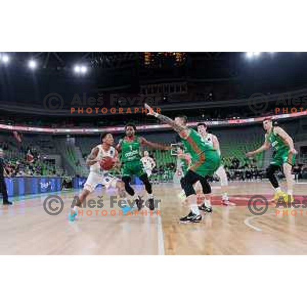 in action during 7days EuroCup 2022-2023 regular season match between Cedevita Olimpija (SLO) and Ratiopharm Ulm (GER) in Stozice Arena, Ljubljana, Slovenia on December 6, 2022