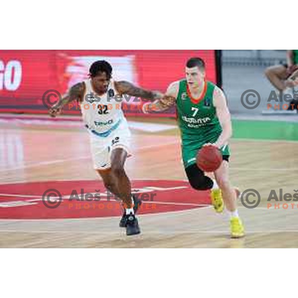 Amar Alibegovic in action during 7days EuroCup 2022-2023 regular season match between Cedevita Olimpija (SLO) and Ratiopharm Ulm (GER) in Stozice Arena, Ljubljana, Slovenia on December 6, 2022