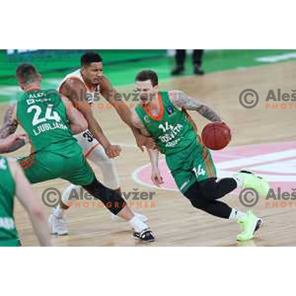 in action during 7days EuroCup 2022-2023 regular season match between Cedevita Olimpija (SLO) and Ratiopharm Ulm (GER) in Stozice Arena, Ljubljana, Slovenia on December 6, 2022