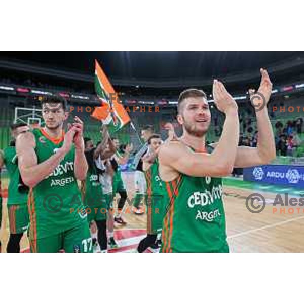 in action during 7days EuroCup 2022-2023 regular season match between Cedevita Olimpija (SLO) and Ratiopharm Ulm (GER) in Stozice Arena, Ljubljana, Slovenia on December 6, 2022