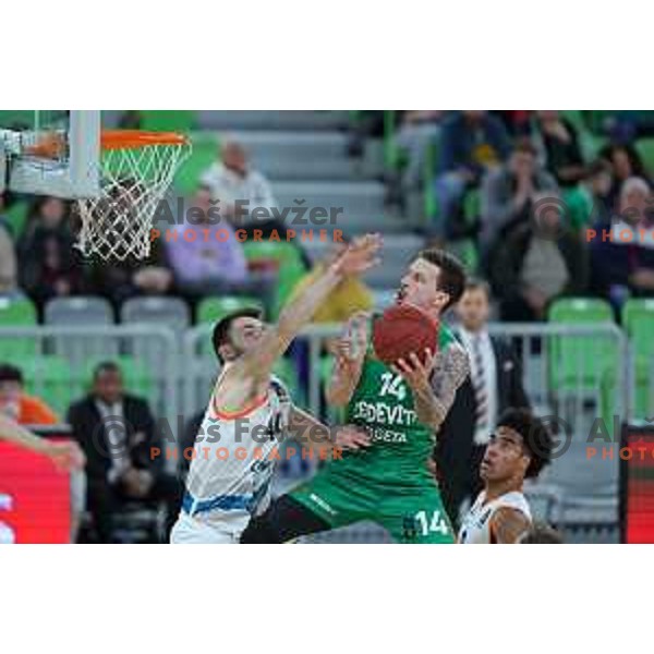 in action during 7days EuroCup 2022-2023 regular season match between Cedevita Olimpija (SLO) and Ratiopharm Ulm (GER) in Stozice Arena, Ljubljana, Slovenia on December 6, 2022