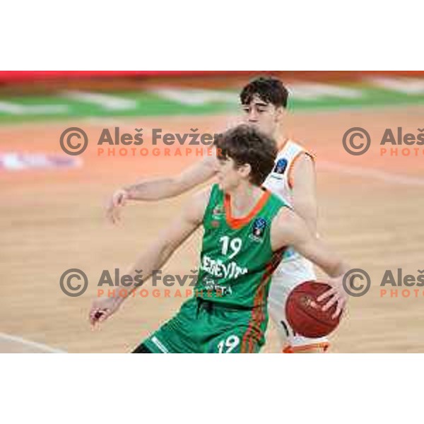 in action during 7days EuroCup 2022-2023 regular season match between Cedevita Olimpija (SLO) and Ratiopharm Ulm (GER) in Stozice Arena, Ljubljana, Slovenia on December 6, 2022