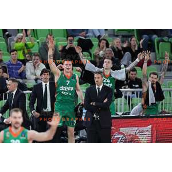 in action during 7days EuroCup 2022-2023 regular season match between Cedevita Olimpija (SLO) and Ratiopharm Ulm (GER) in Stozice Arena, Ljubljana, Slovenia on December 6, 2022