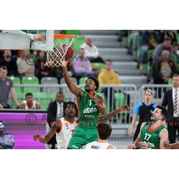 in action during 7days EuroCup 2022-2023 regular season match between Cedevita Olimpija (SLO) and Ratiopharm Ulm (GER) in Stozice Arena, Ljubljana, Slovenia on December 6, 2022